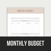 monthly budget