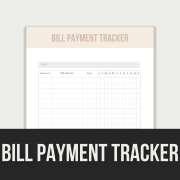 bill payment tracker
