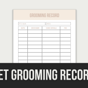 pet grooming record