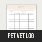 pet vet log