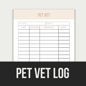 pet vet log