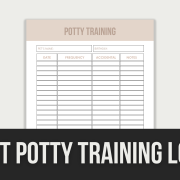 pet potty training log