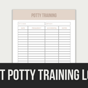 pet potty training log
