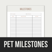 pet milestones