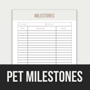 pet milestones