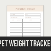 pet weight tracker