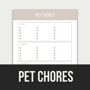 pet chores