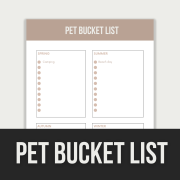 pet bucket list