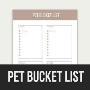 pet bucket list