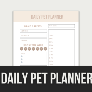 daily pet planner