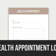 health appointment log