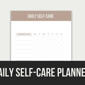 daily self care planner