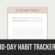 30 day habit tracker