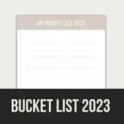 bucket list 2023