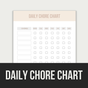 daily chore chart