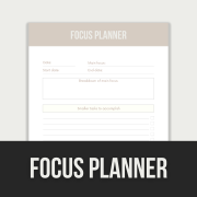 focus planner