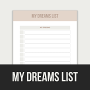 my dreams list