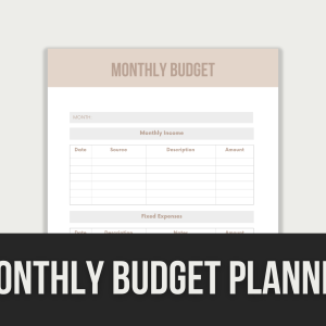 monthly budget planner