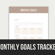 monthly goals tracker