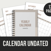 calendar undated