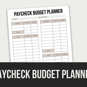 paycheck budget planner