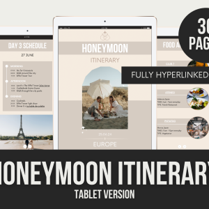 honeymoon itnerary tablet