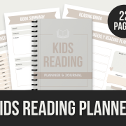 kids reading planner