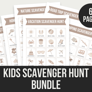 kids scavenger hunt bundle