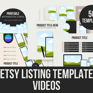 Etsy listing Template Videos